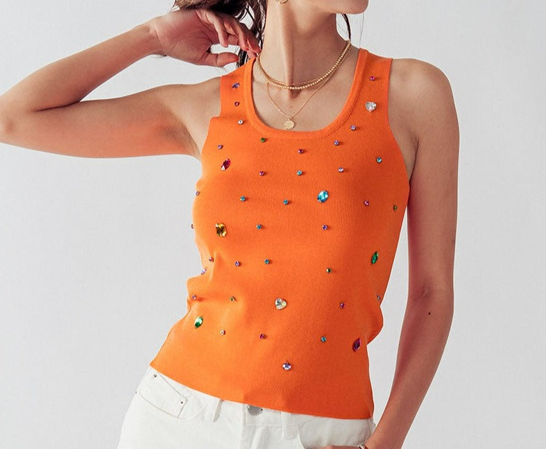 Jewels Hot Orange Top