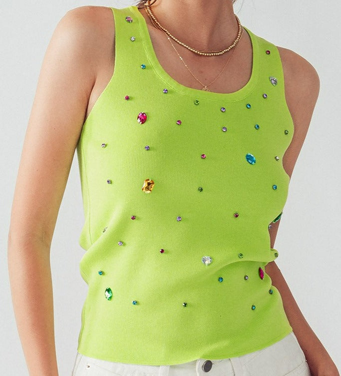 Jewels Lime Green Top