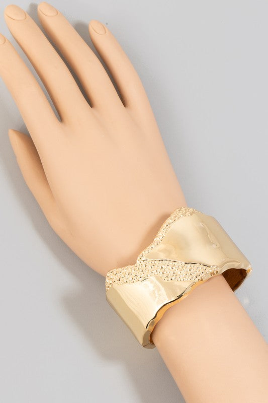Chunky Wave Gold Bracelet