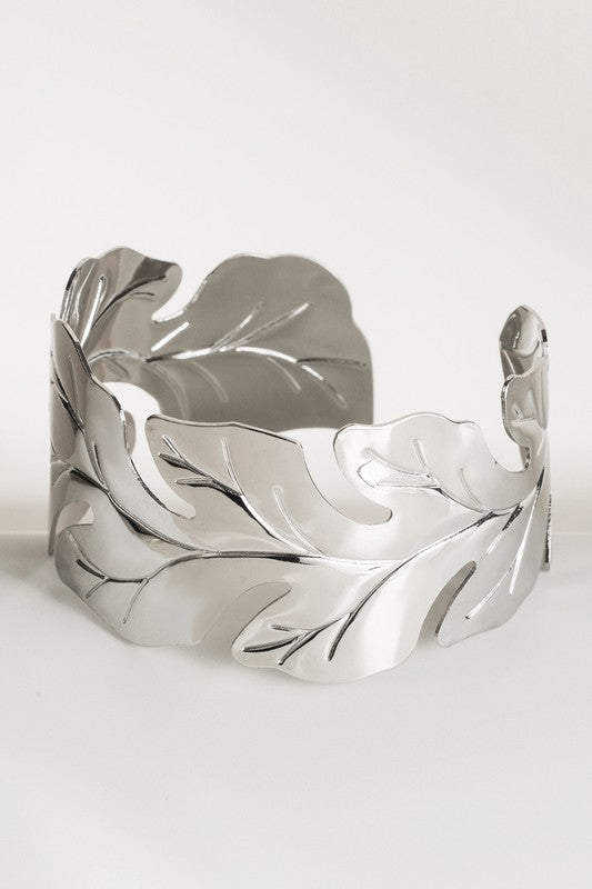 Leaf chunky bracelet