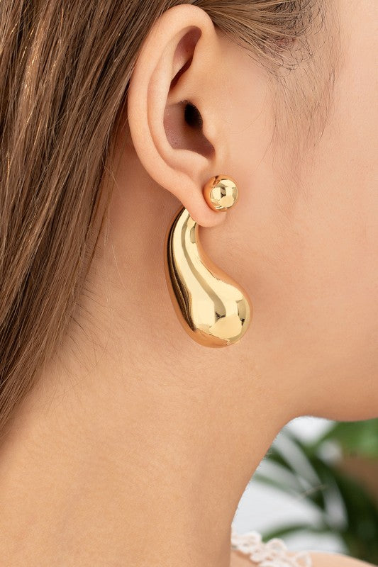 Chunky Drop Earrings Gold