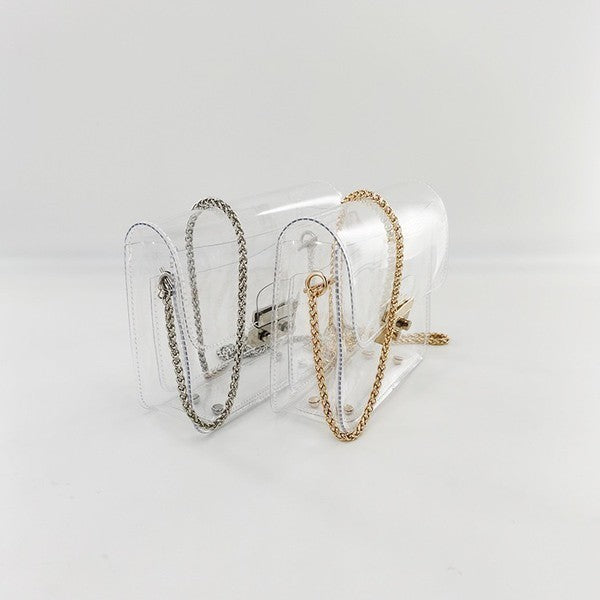 See Through Clutch - Gold