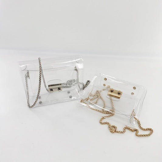 See Through Clutch - Gold