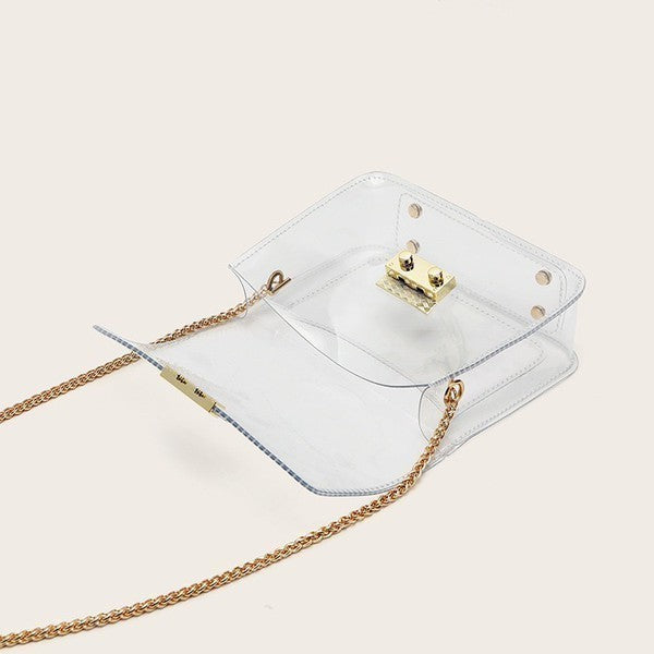 See Through Clutch - Gold