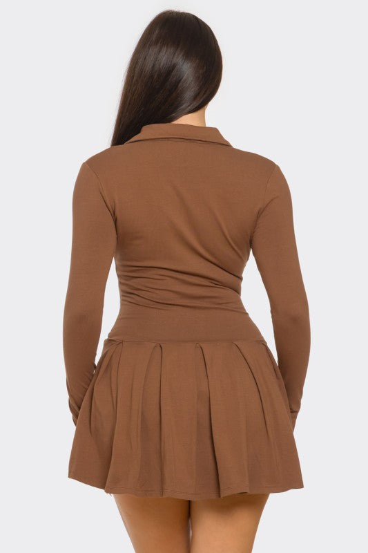 Brown Short Dress (Inside Shorts)