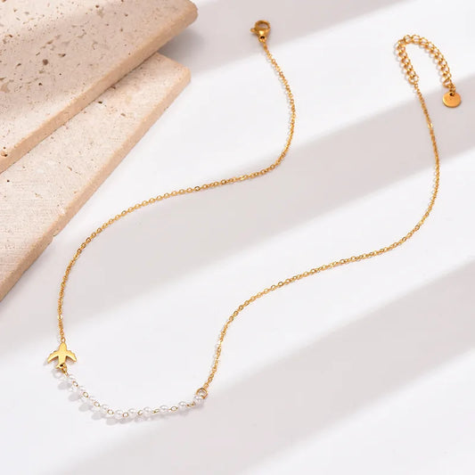 Airplane Pearls Necklace