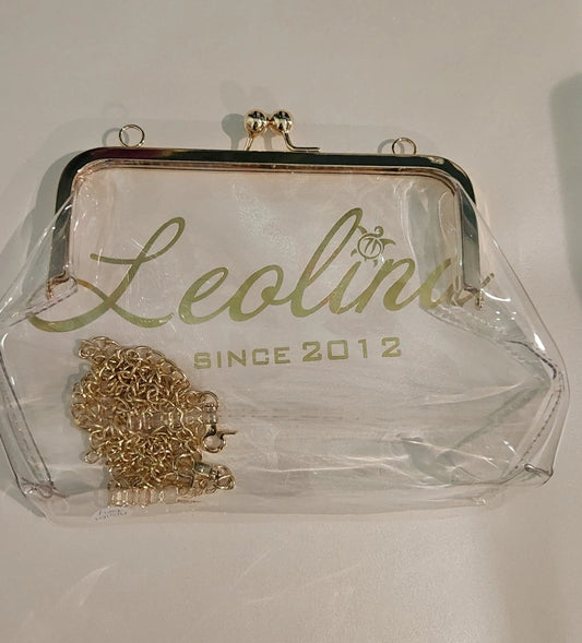 Clear Clutch Money Style - Gold