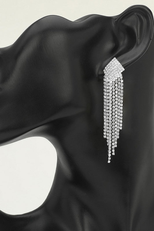 Rhinestone Earrings Gold