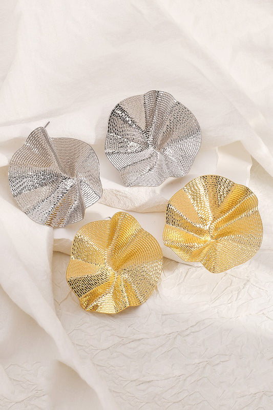 Metal Chunky Earrings Gold