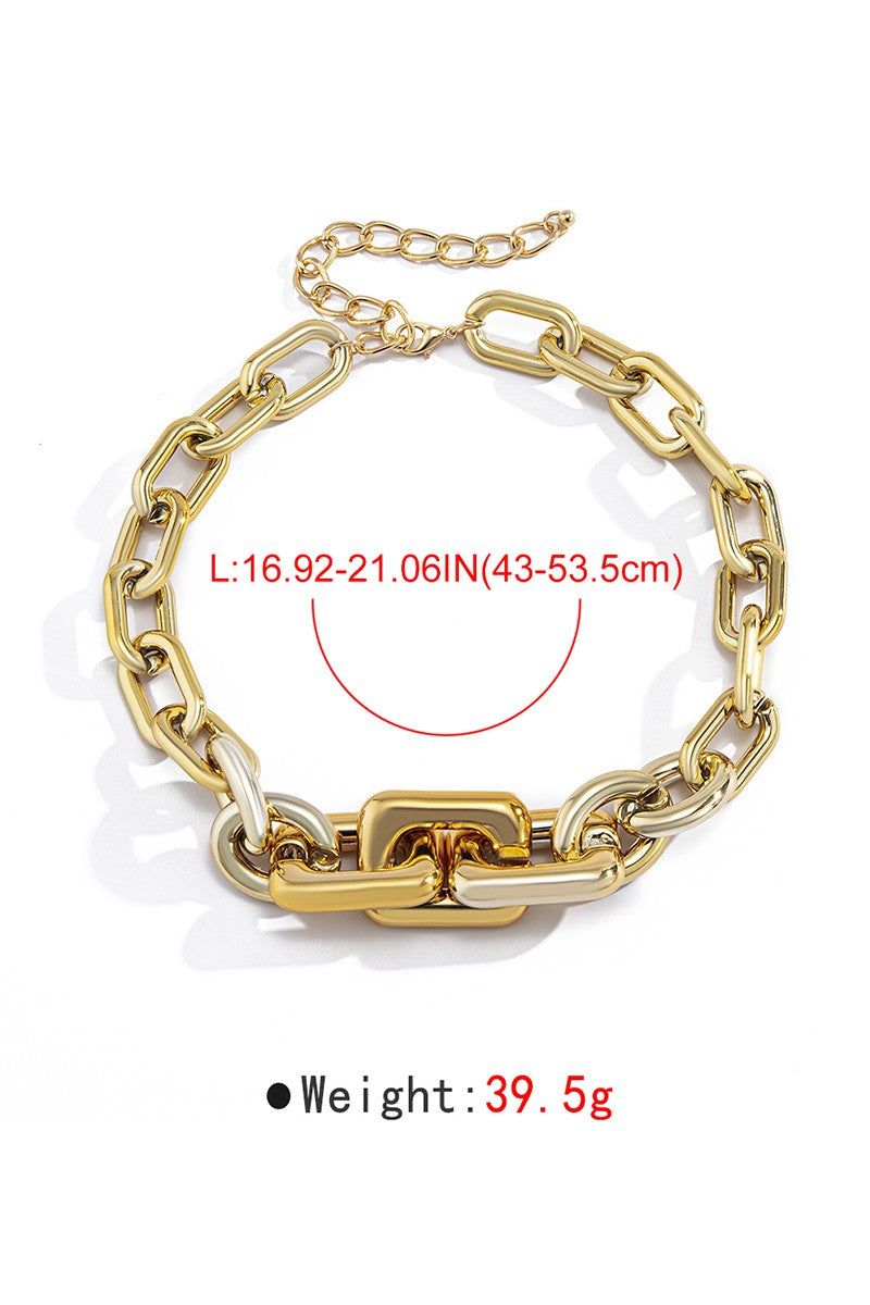 Chain Choker Necklace Gold