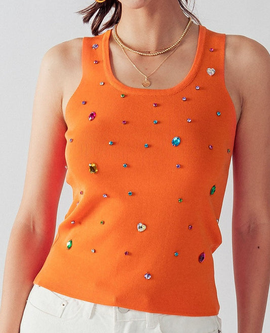 Jewels Hot Orange Top