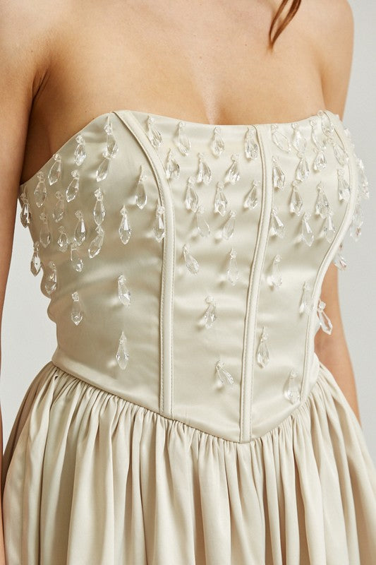 Satin Champagne Romper