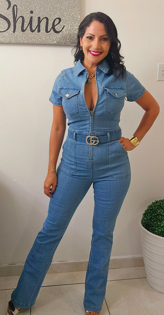 Retro Denim Jumpsuit