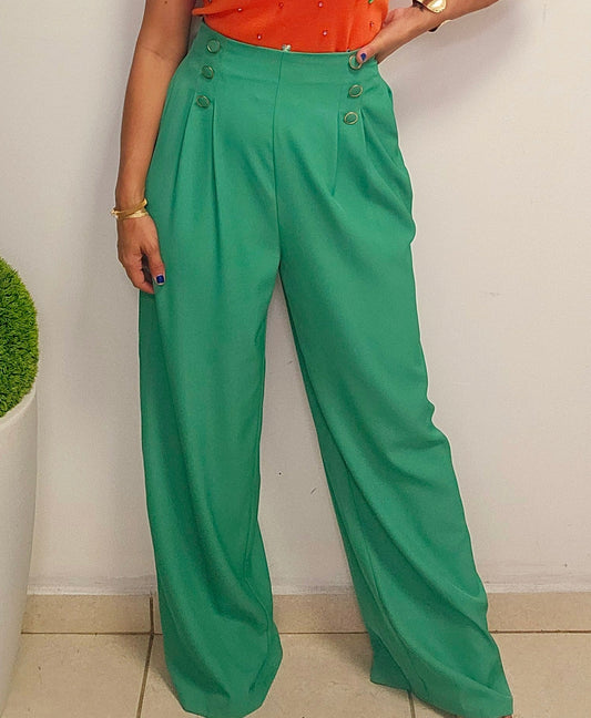 High Waist Green Pant