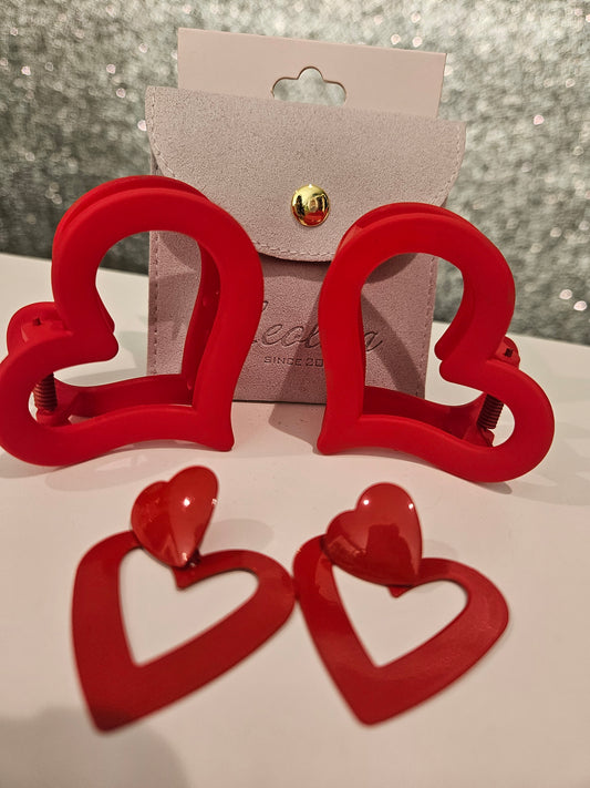 Hearts Hair Clips