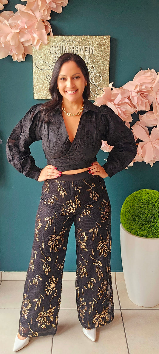 Black Gold Pant High Waist