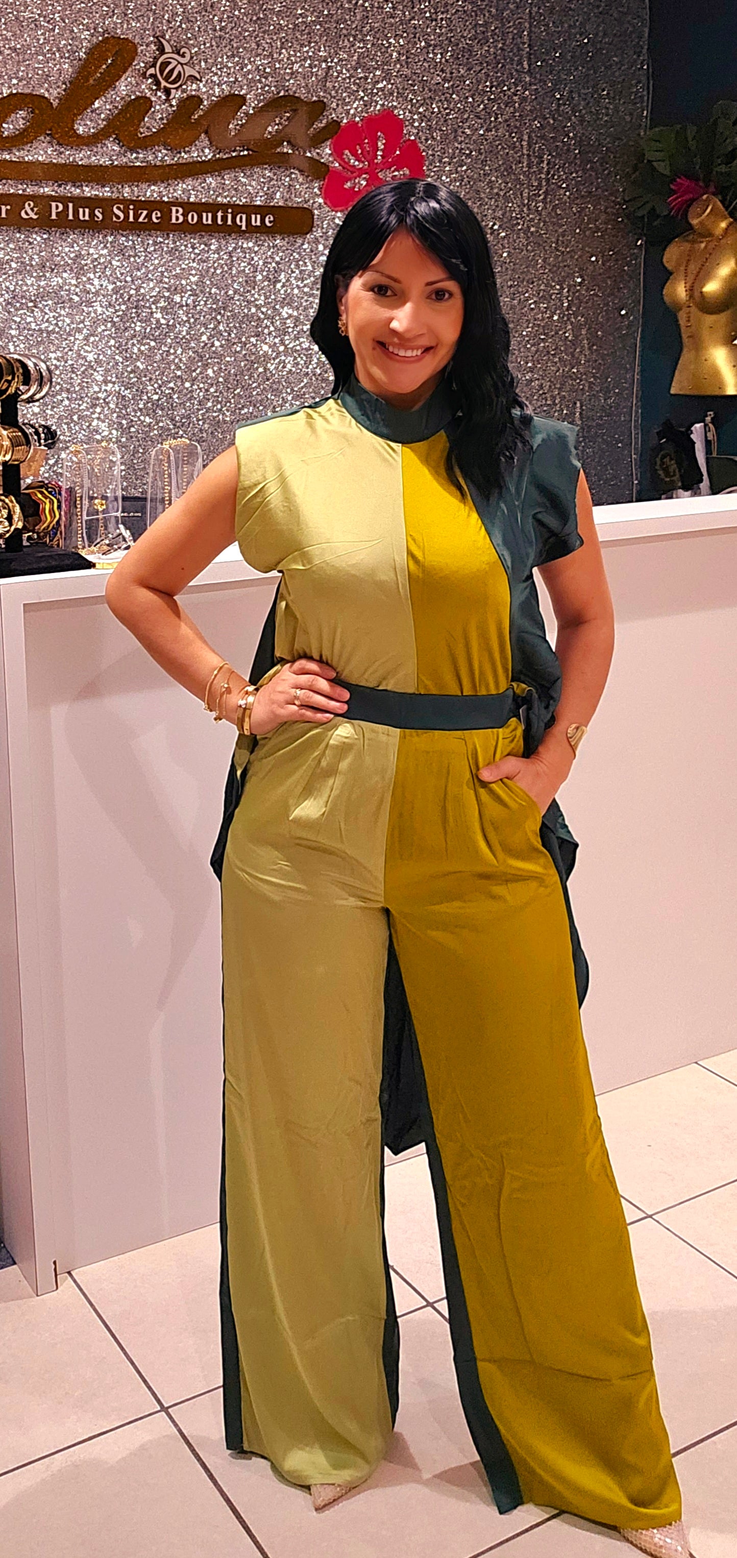 Satin Pant Set - TriColor Mocha