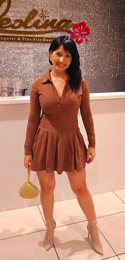 Brown Short Dress (Inside Shorts)