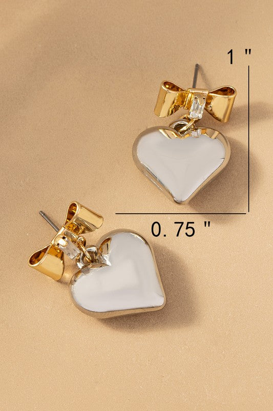 Heart Dual Color Earrings