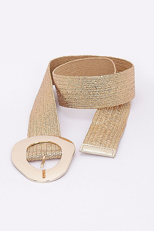 Metallic Fashion Belt - Silver & Gold