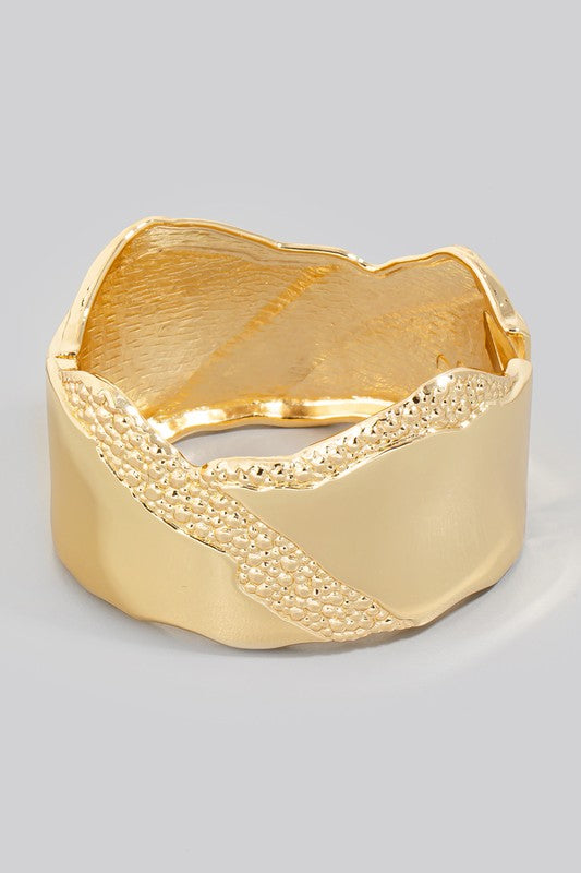 Chunky Wave Gold Bracelet