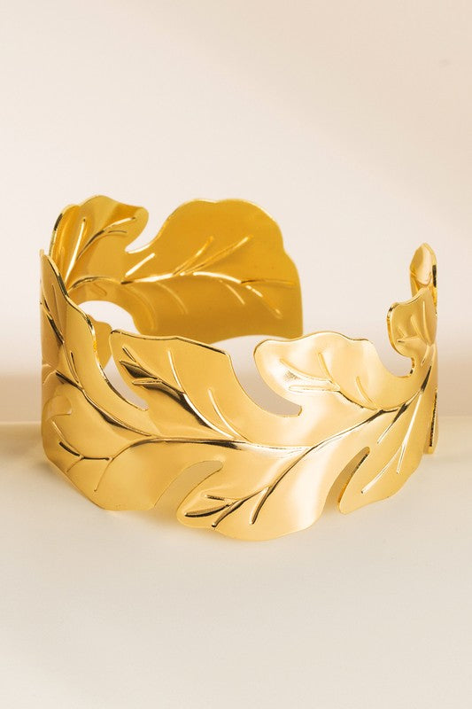 Leaf chunky bracelet