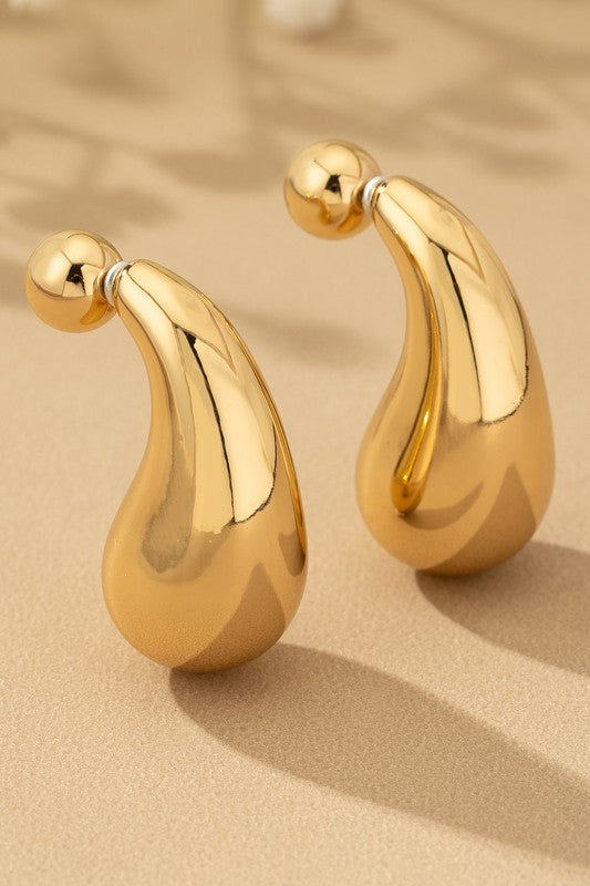 Chunky Drop Earrings Gold