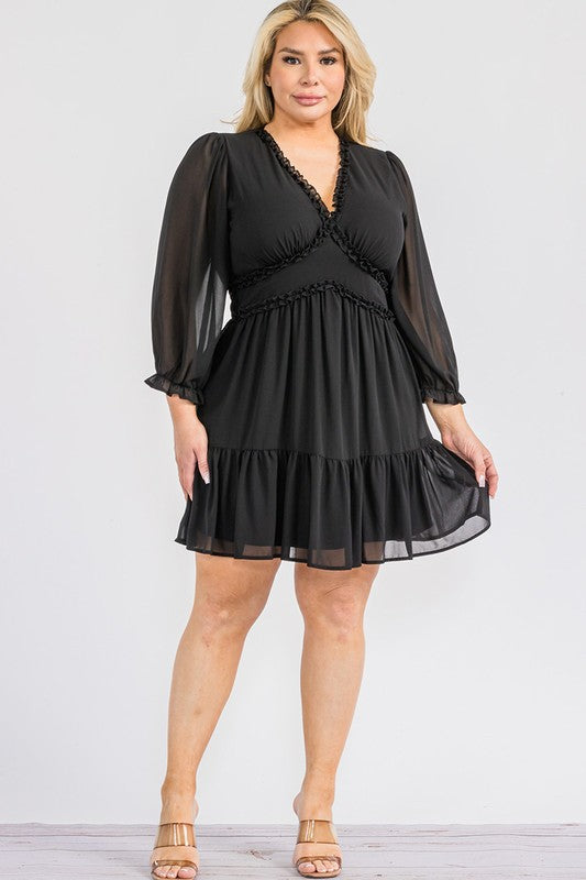 Plus Size Dress - White