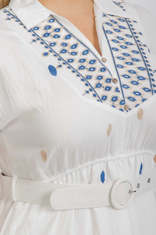 Plus Size White Dress