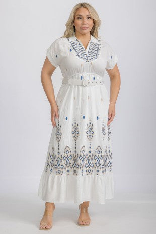 Plus Size White Dress