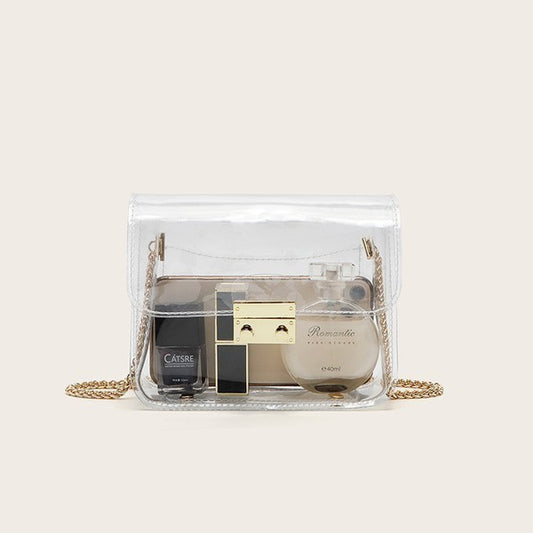 See Through Clutch - Gold