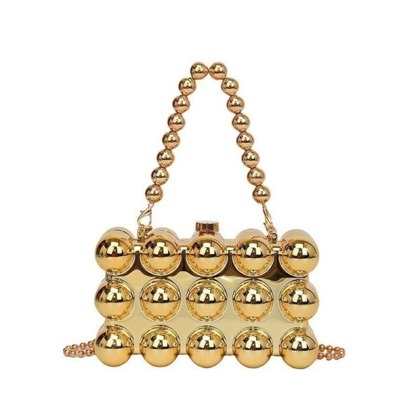 Bumpy Chunky Clutch - Gold