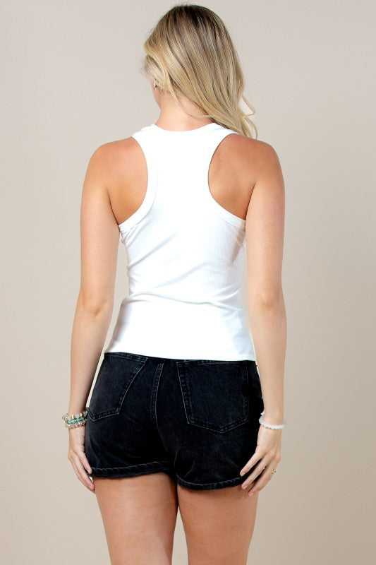 Boricua Basic Tank Top White