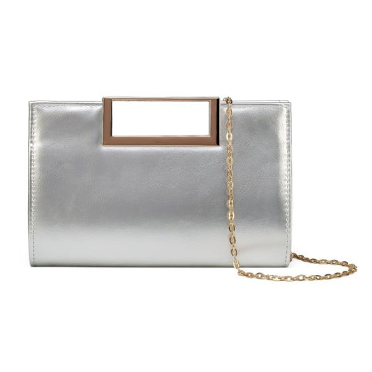 Silver Envelope Clutch