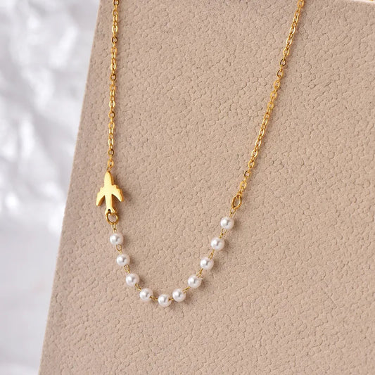 Airplane Pearls Necklace