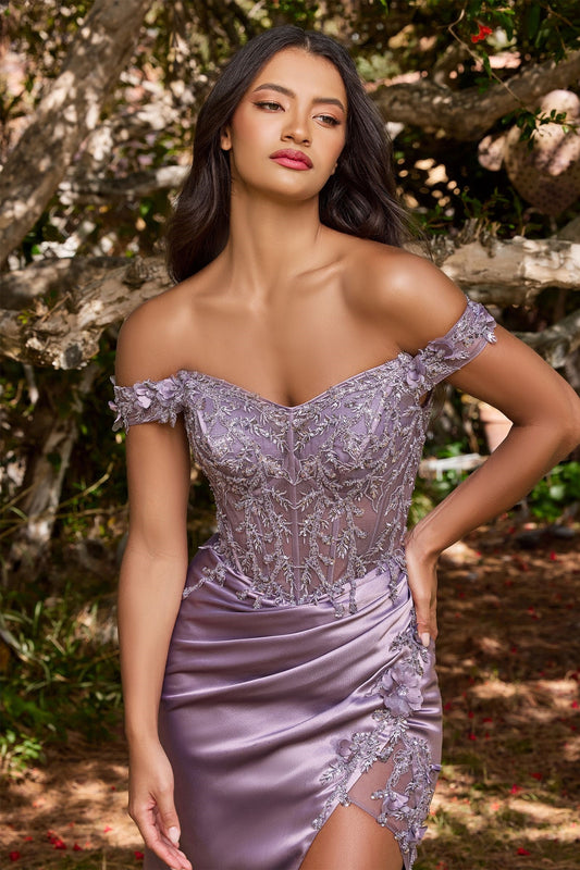 Off Shoulder Dusty Lavender