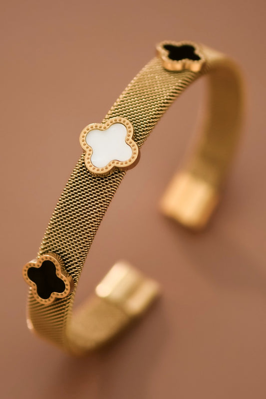 Stainless Steel Clover Bracelet