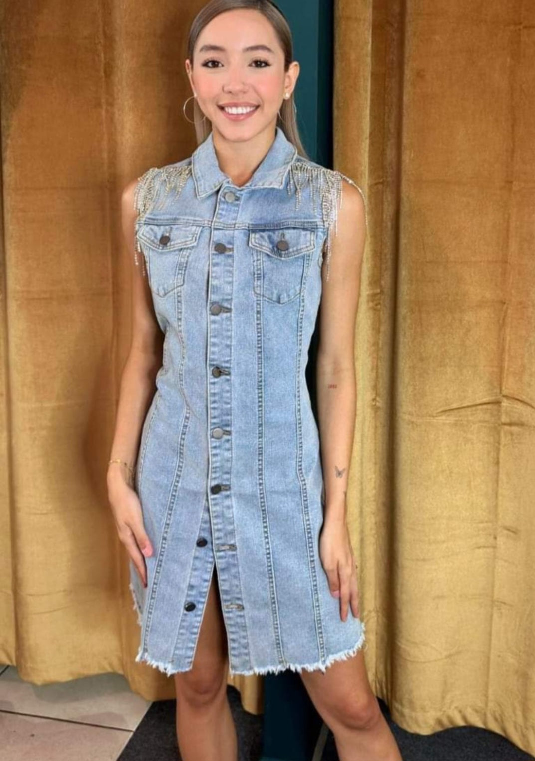 Shinny Denim Dress