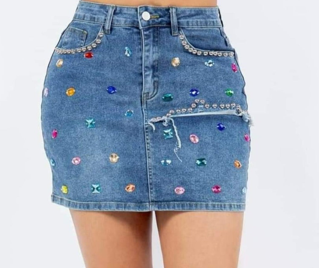 My Jewel Denim Skirt