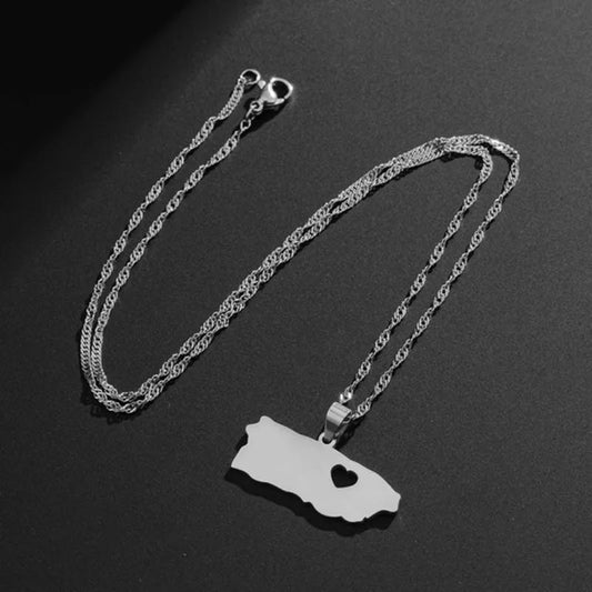 PR Flag Necklace Silver