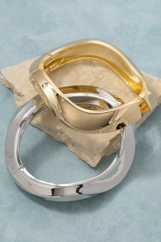 Bangle Wave Gold Bracelet