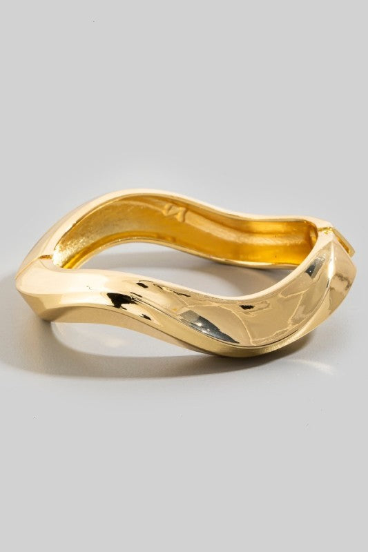 Bangle Wave Gold Bracelet