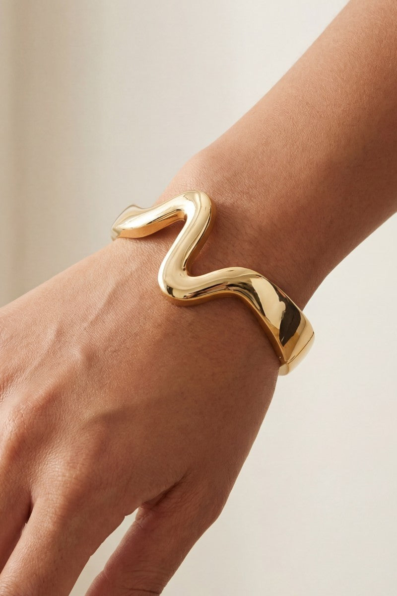 Wave Bangle Bracelet