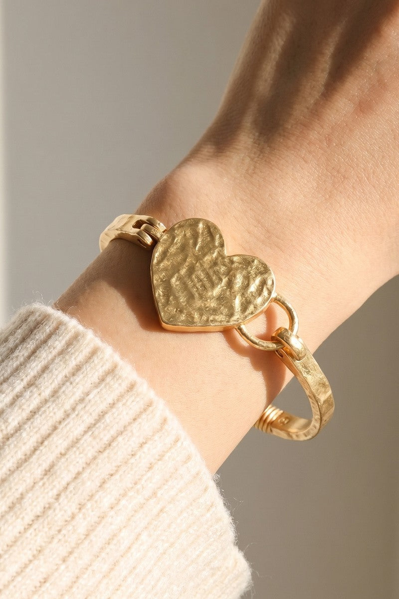 Heart Bangle Bracelet