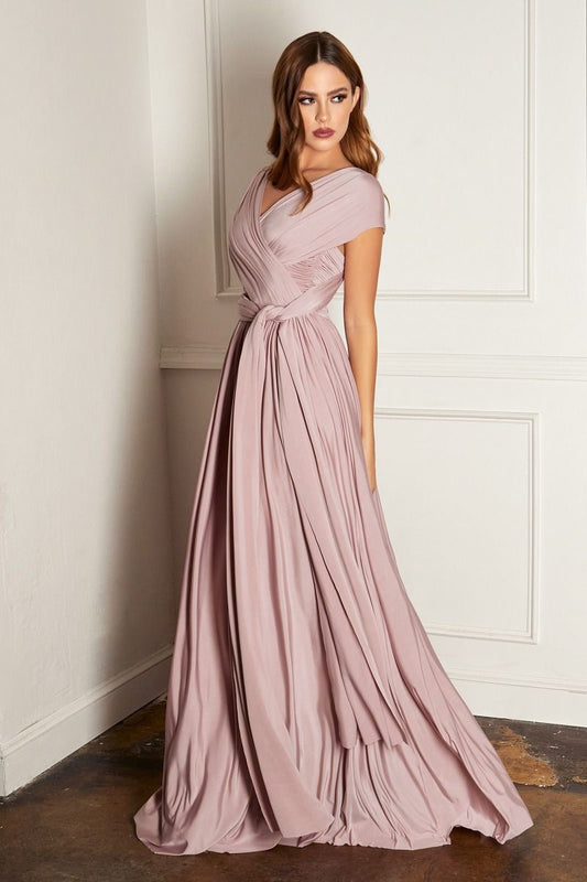 Most Wanted Infinity Dress With Crop Top - Mauve