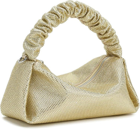 Rhinestone Clutch Gold