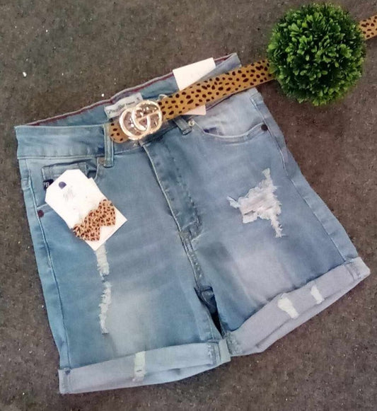 High Waist Short Jeans